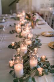Head Table Candles Eucalyptus Kentucky Wedding Centerpiece Blooms N B Romantic Wedding Centerpieces Greenery Wedding Centerpieces Wedding Table Centerpieces