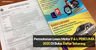 Percuma lesen l & p. Cara Mohon Buat Lesen Motosikal P L Percuma Bermula Hari Ini Daftar Sekarang