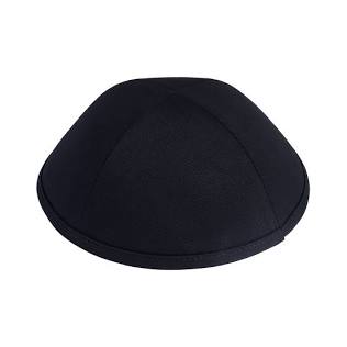 A classic black cotton kippah, AI generated