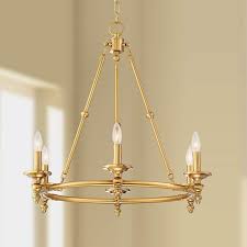 Hartley 28 Wide Warm Antique Brass 6 Light Ring Chandelier 78d96 Lamps Plus