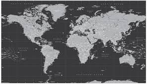 Beautifully handmade for you out of the finest materials and archival quality papers. Decor Shades Of Grey World Map 23 50 Cosmographics Ltd