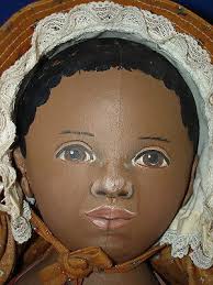Artist Helen Pringle Fair Children Black Painted Face Cloth Doll 1990