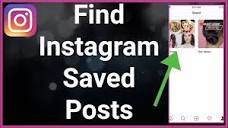 How to Find Instagram Saved Posts - YouTube