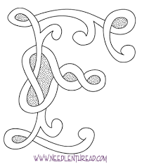 Shop my patterns monogram & flowers. Monogram For Hand Embroidery Celtic F Needlenthread Com