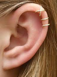 Criss Cross Ear Cuff Double Wire Ear Cuff Helix Ear Etsy In 2021 Cool Ear Piercings Ear Cuff Minimalist Ear Piercings