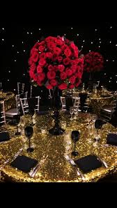 Classy Table Gold Party Hollywood Party Theme Quinceanera Party