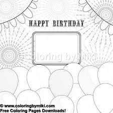 happy birthday greeting coloring page 1365 ぬり絵 バースデイカード 塗り絵