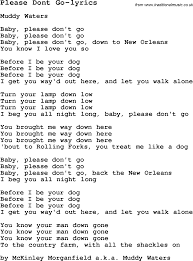 Blues Guitar Lesson For Please Dont Go Lyrics With Chords Tabs And Lyrics