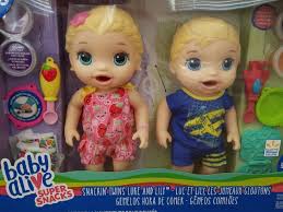 Snackin Luke And Lily Doll Baby Alive Super Snacks Twins Baby Alive Snackin  Twins Outlets Luke