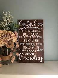 Our Love Story Sign Special Dates Sign First Day Yes Day Best Day Sign Wedding Date Sign Anniversary Gift Bridal Shower Valentines Gift In 2020 Wedding Date Sign Wedding Vows Bridal Gifts