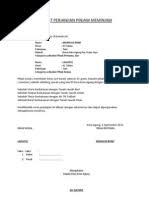 Mengirimkan surat pemberitahuan secara direktur eksekutif surat tertulis kepada mitra kerja yang bersangkutan pemberitahuan persetujuan perubahan mou 15 prosedur operasional standar (sop) keuangan konsil lsm indonesia e. Contoh Surat Perjanjian Pinjam Pakai Contoh Surat