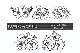 05 Flowers Cut Files Graphic By Meshaarts Creative Fabrica