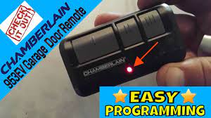 The details for programming your door opener will vary did you find it easy to program? Chamberlain 953ev Garage Door Opener Remote Programming Video Youtube