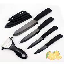 Kitchen & steak knives └ flatware, knives & cutlery └ kitchen, dining & bar └ home & garden all categories antiques art baby books business ceramic kitchen & steak knives. Black Blade Ceramic Kitchen Knife Set Chef Knives 3 4 5 6 Peeler Cutlery For Sale Online Ebay