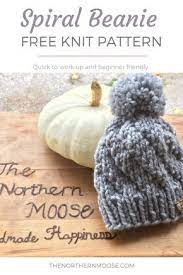 Spiral Beanie Knit Pattern The Northern Moose Knitting Patterns Free Hats Knitted Hats Hat Knitting Patterns
