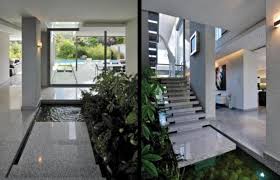 Garden Design Indoor Water Garden At Foot Of Floating Marble Staircase Designing Minimalist Fi Interior Garden Modern Garden Design Small Garden Under Stairs