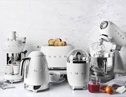 All White Smeg S Collection For Classic Kitchen Appliances Smeg Kitchen Classic Kitchens Kitchen Appliances