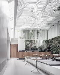Kois Associated Architects Hang Sculptural Ceiling Canopy Over Museum Cafe In Athens Ceiling Design Interior Design Magazine Canopy Design