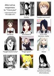 Alternative Responses To I Love You Meme R Kaguya Sama
