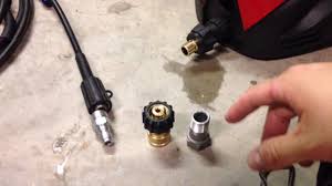 How to connect pressure washer gun to garden hose. How To Add Quick Connects Disconnects To Electric Pressure Washer Youtube