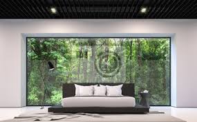 Schlafzimmer wald ideen 10 schlafzimmer ideen schlafzimmer zimmer wald tapete 01 01 2018 erkunde lukas zeilfelders pinnwand schlafzimmer thema wald auf pinterest weitere ideen zu. Moderne Schwarz Weiss Schlafzimmer Mit Wald Ansicht 3d Rendering Fototapete Fototapeten Appartment Bewohner Minimal Myloview De