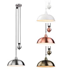 Inspired by french bistros lighting, these classic pendants have been given a modern twist and are often found in kitchens and dining rooms. Spun Metal Reflector Pendant With A Rise And Fall Mechanism