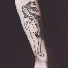 Simple Birth Of Venus Tattoo Narodziny Wenus Botticelli Tattoo Ink Inked Art Tatuaz Tatch Linework Blackwork Black Blackandwhite Simple Pure Venus Tattoo Tattoos Girl Tattoos