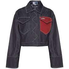 Kenzo The Memento Collection N 2 The Denim Trucker Cropped Jacket 515 Liked On Polyvore Featuring Outerwear Jack Clothes Design Jackets Blue Denim Jacket