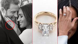 Meghan markle had her engagement ring undergo an upgrade one year after her wedding to prince harry but commentator justin sylvester branded the move as messed up, claiming the duchess of sussex had changed a part of history. Meghan Markle S Engagement Ring Stunning Ring 3 Carat Diamond With Two Side Flanking Center Ston Meghan Markle Engagement Ring Jewelry Lover Engagement Rings