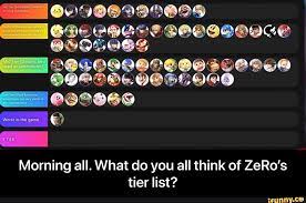 morning all what do you all think of zero s tier list morning all what do you all think of zero s tier list ifunny memes video games funny super smash brothers