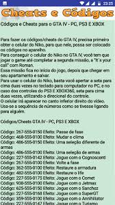 Codigos Para Gta 4 For Android Apk Download Iremos actualizando todos los códigos del gta 4 para la ps3, si tienes algún código que quieras compartir no dudes en enviárnoslo!! codigos para gta 4 for android apk