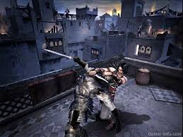 In the corner of the courtyard, there will be a hole in the ceiling that respawns enemies until you leave the area. Prince Of Persia The Two Thrones 2005 Video Game