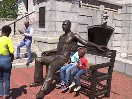 A statue of george floyd in brooklyn was defaced days after it was unveiled on juneteenth. Bronze George Floyd Statue Unveiled In New Jersey