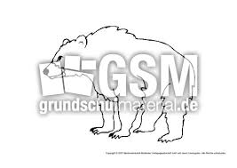 Braunbar Tiere Gemischt Tiere Zum Ausmalen Ausmalbilder Bildende Kunst Material Klasse 1 Grundschulmaterial De