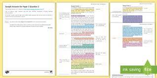 English aqa gcse exemplar answers paper 2 lang : Aqa Language Paper 2 Question 2 Sample Answers Detectives