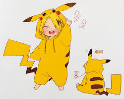 Kaminari Denki Boku No Hero Academia Milye Risunki Chibi Pikachu