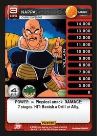 He was created by combining the dna of the tuffle king with a robotic body. Dragon Ball Z Heroes Villains Single Card Uncommon Nappa Overconfident U63 Toywiz