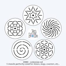 Stone Dotting Stencils Stone Mandala Guides Dotting Templates Mandala Templates Dotting Tools Pointillism Stone Art Mandala Stencils Stencils Pointillism