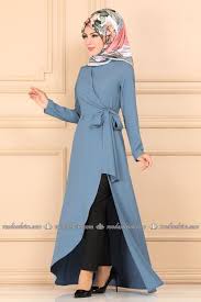 Modaselvim Kombin Yandan Baglamali 2 Li Takim 2215ms212 Mavi Moda Elbise Mavi