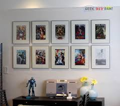 Add felt bumps to the bottom corners, to steady it and allow air to circulate behind the frame once it is on the wall. Geek Diy Bam Marvel Comic Book Frames Display Wall Diy Inspiration
