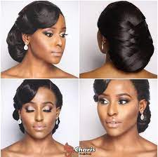 16 Stunning Hairstyles For Nigerian Brides Modern Bridal Hairstyles Natural Hair Wedding Bridal Hair And Makeup