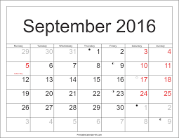 Printable September 2016 Calendar With Holidays November Calendar Calendar Printables Calendar Word