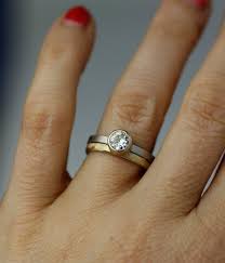 Along with being hypoallergenic this metal is quite affordable. 6mm Moissanite Mixed Metals Set Lolide Unique Modern Jewelry Celebrating All Partnerships