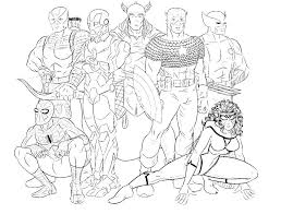 Pdf generator, jpg file, a4 size free to download Online Coloring Pages Marvel Coloring Page The Avengers Superheroes From Marvel Avengers