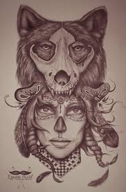 Wolf Skull Head Wolf Tattoos Wolf Skull Art