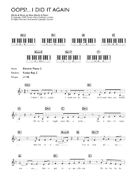Sandberg martin karl, yacoub rami lyrics powered by www.musixmatch.com. Oops I Did It Again Sheet Music Britney Spears Piano Chords Lyrics