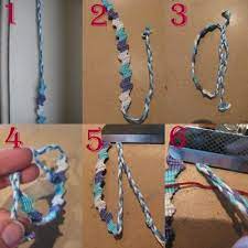 This is how it should look like at both ends. How To Finish A Bracelet To Make It Adjustable Bracelet Crafts Friendship Bracelet Patterns Yarn Bracelets