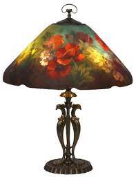 indigo dreams handel floral poppy table lamp painting lamps handel lamps antique lamps