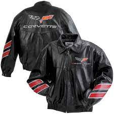 C6 Corvette Grand Sport Black Lambskin Inlay Bomber Jacket Jackets Bomber Jacket Black Leather Jacket