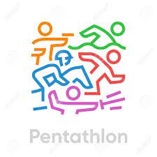 Modern pentathlon at the olympic games. Modern Pentathlon Pictogram Color Logo Icon Royalty Free Cliparts Vectors And Stock Illustration Image 136440901